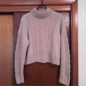 Rachel Zoe Women's Cable Knit Sweater,Blush, Large.REASONABLE OFFERS CONSIDERED
